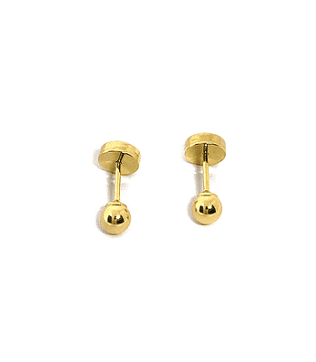 Aros Abridores Bebé Bola 3,5mm Oro 18K