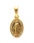 Colgante Medalla Virgen de los Rayos 9mm Enchapado Oro 18K