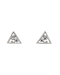 Aros Triángulo Ojo Horus Plata Fina 925