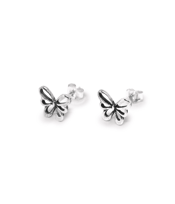 Aros Mariposa Plata Fina 925