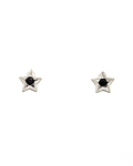 Aros Estrellas Circón 7mm Plata Fina 925