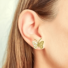  Aros Mariposa Calada Enchapado Oro 18K 3