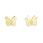  Aros Mariposa Calada Enchapado Oro 18K 1