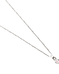 Collar Corazón Circón Rosado Plata Fina 925 45CM