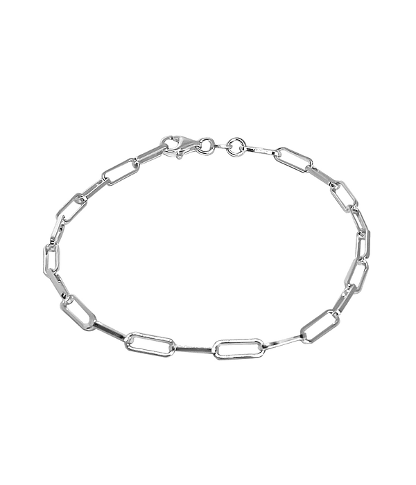 Pulsera Eslabón Alargado Plata Fina 925