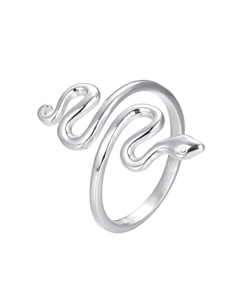 Anillo Serpiente Plata Fina 925 Lisa