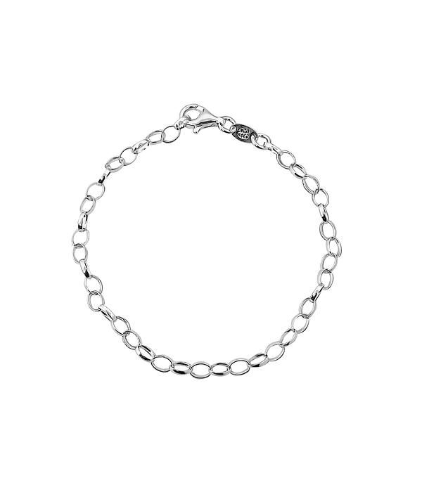 Pulsera Eslabón Óvalo Plata Fina 925