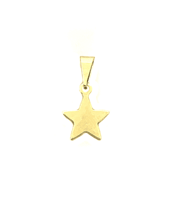 Colgante Estrella Plana Mini Enchapado Oro 18K