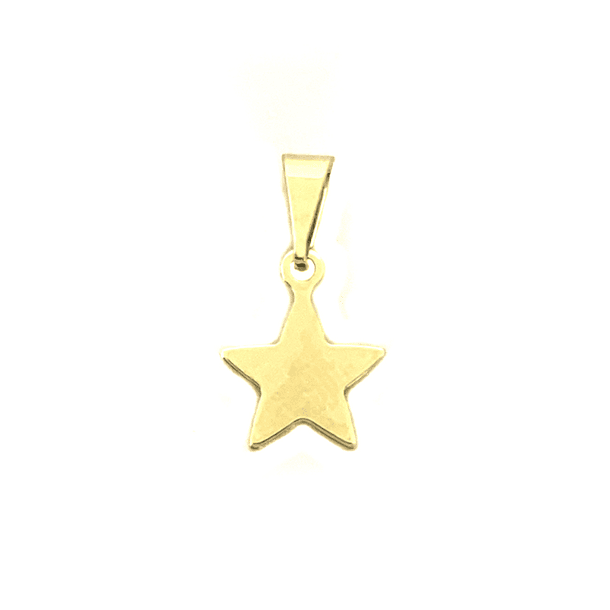 Colgante Estrella Plana Mini Enchapado Oro 18K