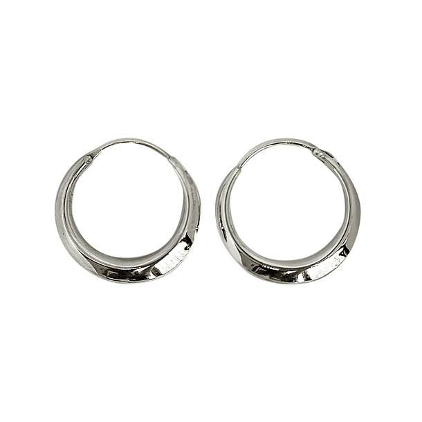 Aros Argolla Bote 30mm Plata Fina 925