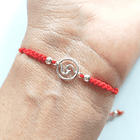 Pulsera Ola Plata Fina 925 Cordón Rojo 3