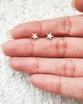 Aros Mini Estrella Fina Enchapado Oro 18K