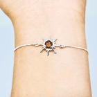 Pulsera Sol Topacio Fumé Plata Fina 925 Adaptable 2