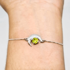 Pulsera Luna Peridot Plata Fina 925 Adaptable 2