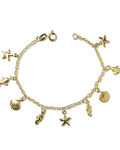 Pulsera Chiches Marinos Enchapado Oro 18K