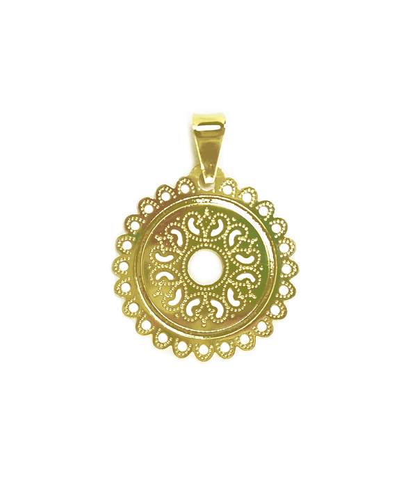 Colgante Redondo Mandala Enchapado Oro 18K