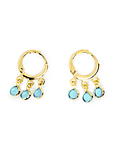 Aros Argolla 3 Circones Enchapado Oro 18K