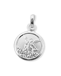 Colgante Medalla San Miguel Arcángel 10mm Plata Fina 925