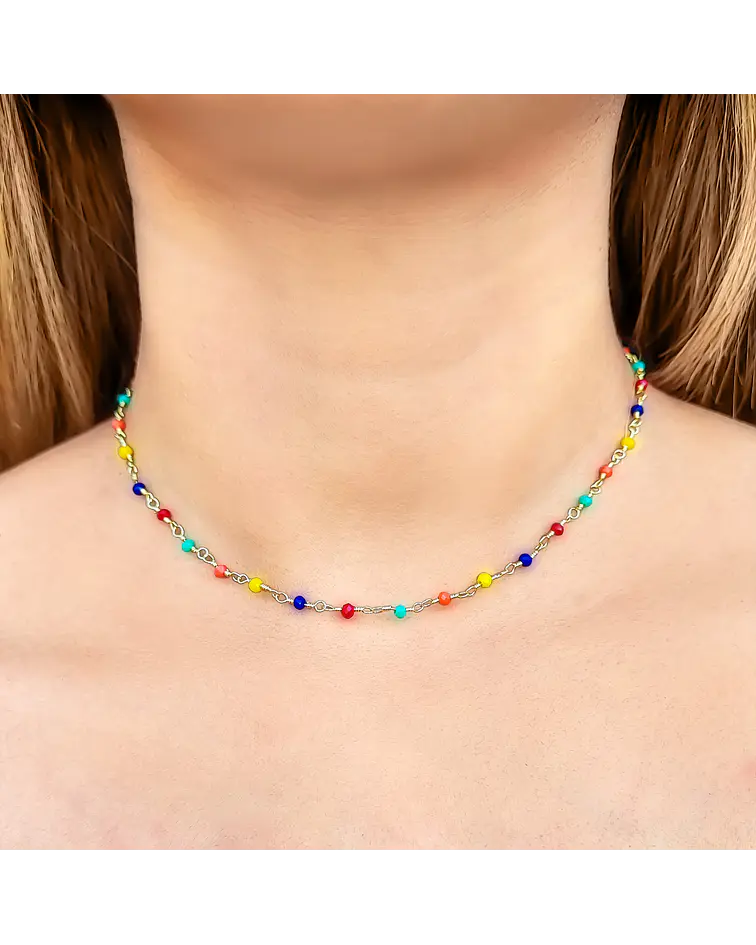 Jewel-Encrusted Choker Colorful Collar main image 0