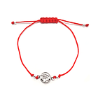 Pulsera Ohm Plata Fina 925 Cordón Rojo 1