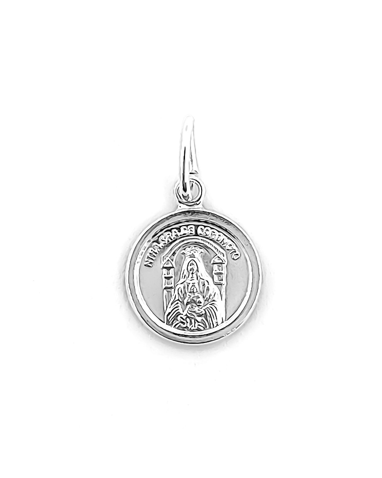 Colgante Medalla Virgen de Coromoto 10mm Plata Fina 925