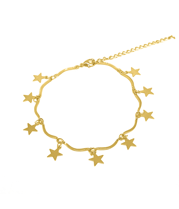 Pulsera Chiches Estrellas Enchapado Oro 18K