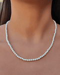Collar Perlas 4mm Shellpearl Plata Fina 925
