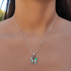 Collar Mariposa Abalone Plata Fina 925 3