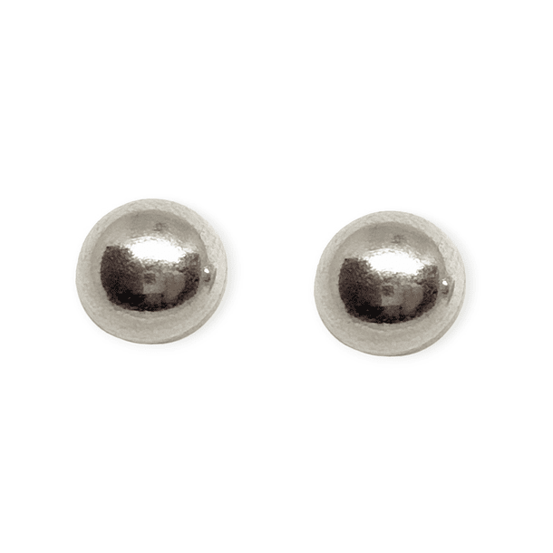 Aros Media Bola 10mm Plata Fina 925