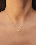 Collar Mini Corazón Circón Enchapado Oro 18K