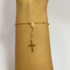 Pulsera Denario Bolitas Enchapado Oro 18K 3