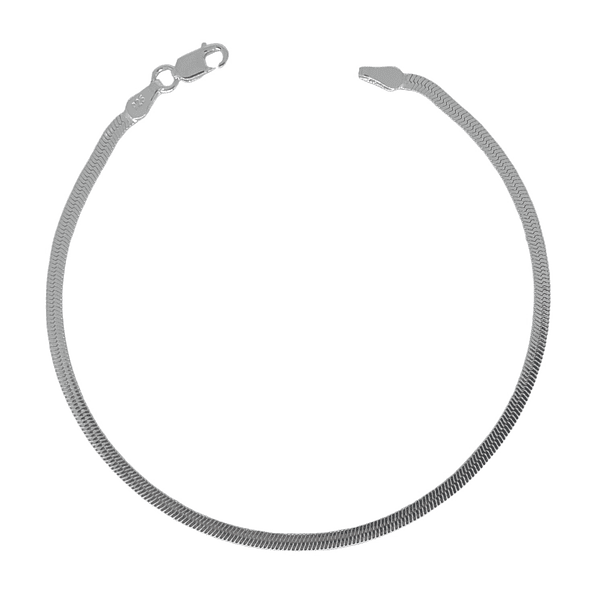 Pulsera Cinta Delgada 3mm Plata Fina 925