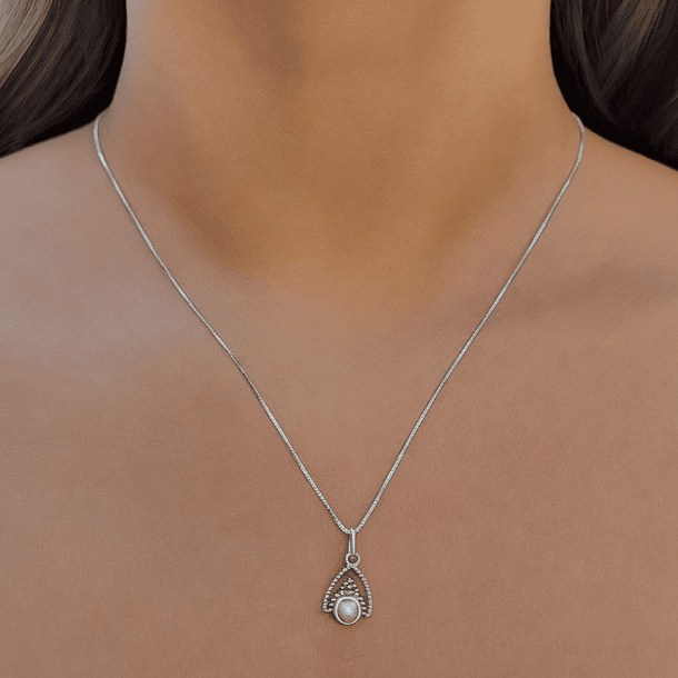 Collar Siddhi Piedras Naturales Plata Fina 925 12