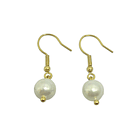 Aros Perla Shellpearl Gancho Enchapado Oro 18K 1