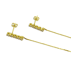 Aros Cleo Circón Colgante Enchapado Oro 18K 2