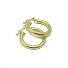 Aros Argolla Adela Satinada 20mm Enchapado Oro 18K 2