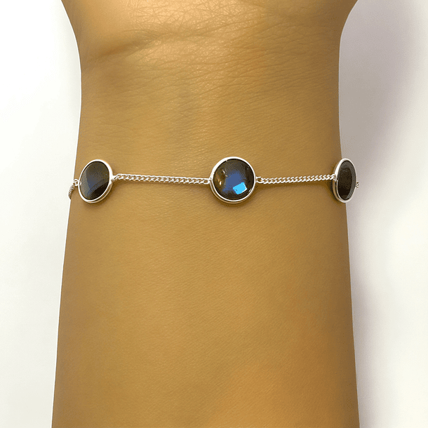 Pulsera Antonia Labradorita Plata Fina 925