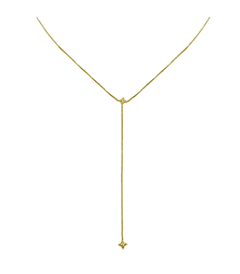 Collar Estrella Fugaz Cadena Veneciana Enchapado Oro 18K