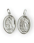 Colgante Medalla San Miguel Arcángel 16mm Plata Fina 925