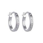 Aros Argolla Nataly Circón 14mm Plata Fina 925 1