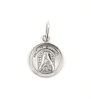 Colgante Medalla Virgen De Coromoto 12mm Plata Fina 925