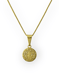 Collar Medalla San Benito Veneciana Enchapado Oro 18K