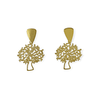 Aros Árbol De La Vida Calado Enchapado Oro 18 K  1