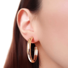 Aros Argolla Bote 36mm Enchapado Oro 18K 3