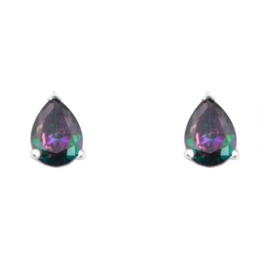 Boucles D'oreilles Topaze Mystique 1.89 Ct - Argent 925, Pierre Naturelle, Neuf Sans Boîte