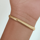 Pulsera Serpiente Plana Enchapada Oro 18K  5