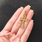 Colgante Cruz Ankh Símbolos Enchapado Oro 18K 2