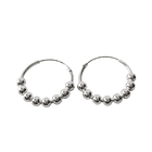 Aros Argolla Carmen Bolitas 17mm Plata Fina 925 2