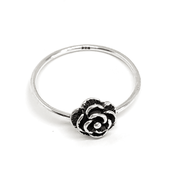 Anillo Flor Plata Fina 925