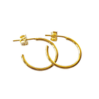 Aros Argollas Tubo Fino Enchapado Oro 18K 1